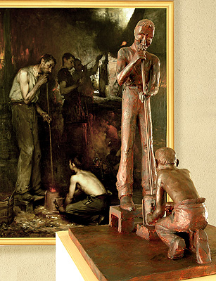 ''The glass-blower and its apprentice'' of Bruce Krebs