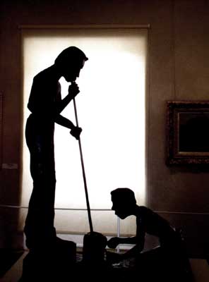 ''The blower and its apprentice'' in back-light