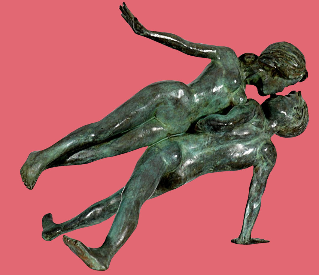 ''Le baiser'', une sculpture de Bruce Krebs